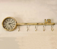 Relógio De Parede Chave Cabideiro de Metal - 26x90x08cm - comprar online