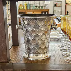 Cachepô Balde de Gelo Inox com Relevos e Alça - comprar online
