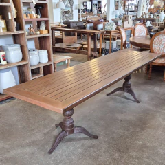 Mesa de Jantar Ripada com 2 Pés em Ferro Fundido 2,70x0,80m - comprar online