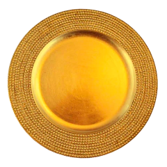 Sousplat Gold em Acrílico com Strass 36X36