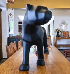 Imagem do Pantera Caminhando GG Preto Fosco em Resina