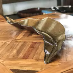 Centro de Mesa Murano Folha Grande New Bronze Apicuado na internet