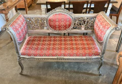 Poltrona Imperial Prata Antiga com Estofado 2 Lugares