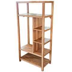 Armário Mini Closet com 1 Cabideiro e 6 Vãos em Jequitibá