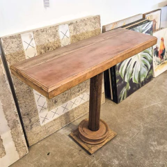 Aparador de Parede Ret. com 1 Pé e Base Quadrada 1,20x0,40 - Marcenaria Tiradentes - Móveis e Decoração Artesanais de alto padrão