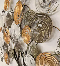 Escultura em Metal Árvore Folhas Coloridas para Parede - loja online
