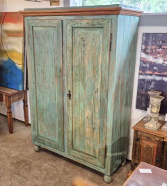 Guarda Roupa Patina Verde Prateleiras Removíveis 1,42x0,62m na internet