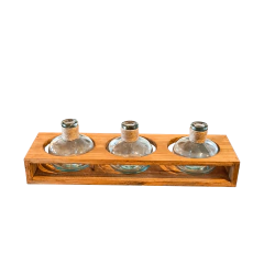 Gaveta Perfumeiro de Madeira Decorativo com 3 Vidros