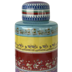 Pote Decorativo com Tampa em Cerâmica Médio - comprar online