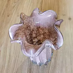 Vaso de Vidro Chocolate Tipo Murano Aberto Alto - Marcenaria Tiradentes - Móveis e Decoração Artesanais de alto padrão