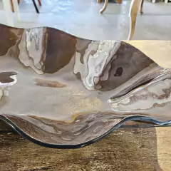 Centro de Mesa Murano Grande Grafite Âmbar - Marcenaria Tiradentes - Móveis e Decoração Artesanais de alto padrão