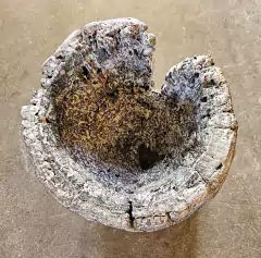 Pilão Decorativo Antigo Base de Fazenda Grande Rachado Gretas Enc. - Marcenaria Tiradentes - Móveis e Decoração Artesanais de alto padrão