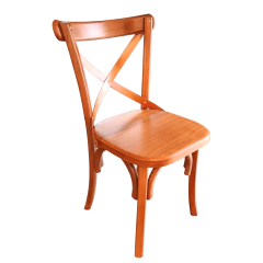 Cadeira Itália de design luxuoso com encosto em X e acabamento brilhante em verniz PU. Ideal para ambientes sofisticados.