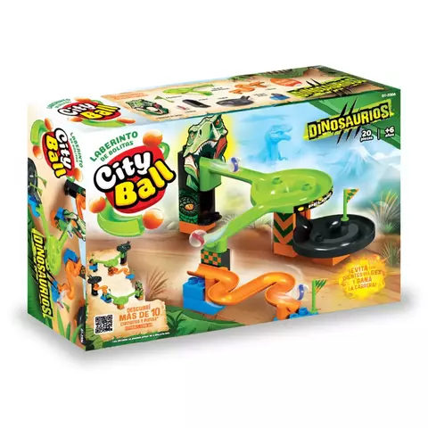 CITY BALL LABERINTO DE BOLITAS DINOSAURIOS X 20 PIEZAS - RASTI