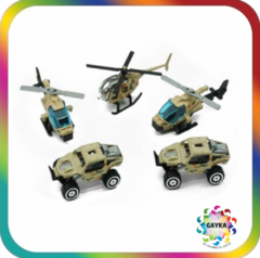 SET DE VEHICULOS MILITARE AERO-TERRESTRES EN METAL - EXPLORER FAN