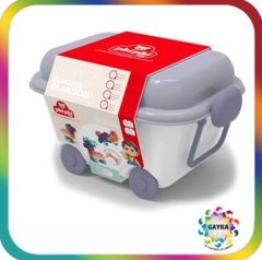 BLOQUES SOFT 50 PIEZAS EN CONTENEDOR PLASTICO CON RUEDAS - PHI PHI TOYS - comprar online