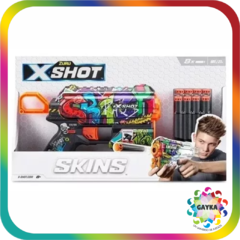 PISTOLA LANZA DARDOS XSHOT SKINS FLUX. 8 DARDOS - ZURU - tienda online