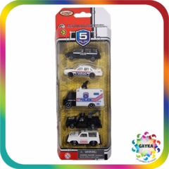 EXPRESS WHEELS SET DE POLICIAS X 5 VEHICULOS