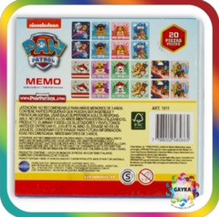 MEMORY CARDS PAW PATROL X 20 TARJETAS - SPIN MASTER - comprar online