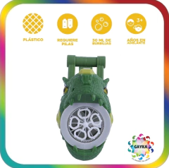 BURBUJERO A PILAS DINOSAURIO - EXPLORER FAN - tienda online