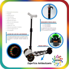 MONOPATIN CON LUZ EN LAS RUEDAS - EXPLORER FAN - GAYKA ~ Un Universo de Juegos