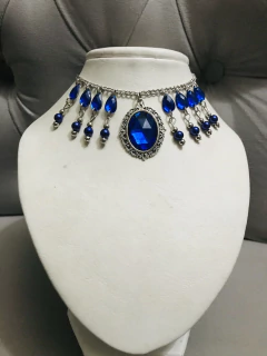 Collar camafeo azul - comprar online