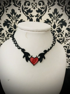 Collar alas corazón rojo - comprar online