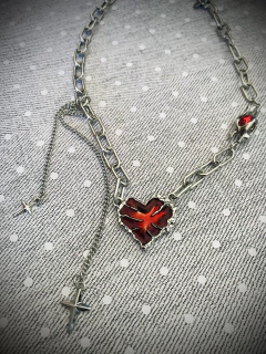 Collar corazón cruces - comprar online