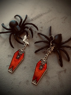 aros ataud rojo y murcielago - comprar online