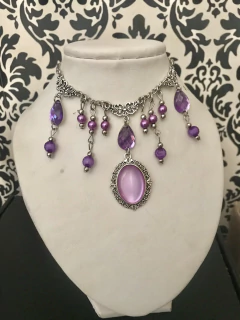 Collar camafeo lila - comprar online