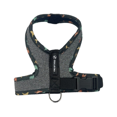Peitoral Neoprene Slim Dog Origami | Mescla + Guia