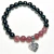 Pulseira de Hematita com Quartzo Cereja - Esperança e Forca