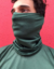 Balaclava verde meio rosto em poliéster