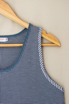 Cuadrille azul - Amapola Azul lunares en internet