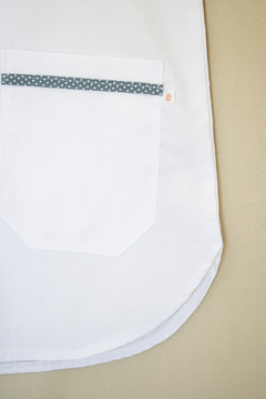 Alelí blanco - Cuello gris - A cuadritos