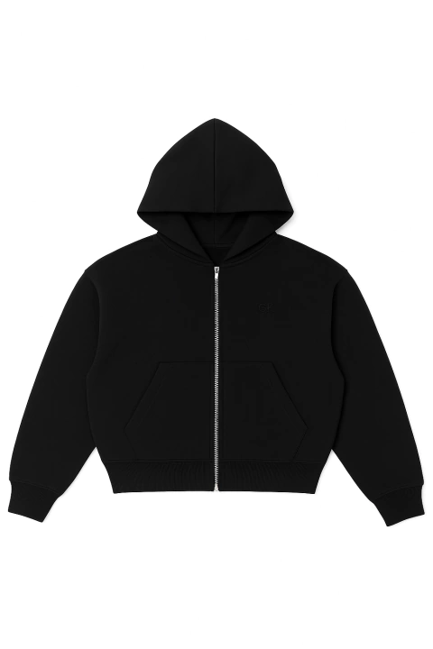 Campera Canguro con Capucha Negra - comprar online