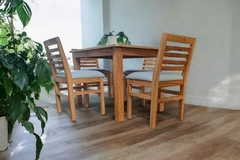 COMBO Mesa Asia con esquinas redondeadas 0.80x1.20 metros y 6 sillas Vanesa - El Edén