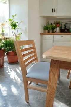 COMBO Mesa Asia con esquinas redondeadas 0.80x1.20 metros y 6 sillas Vanesa - tienda online