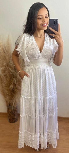 VESTIDO ESCÓCIA BRANCO