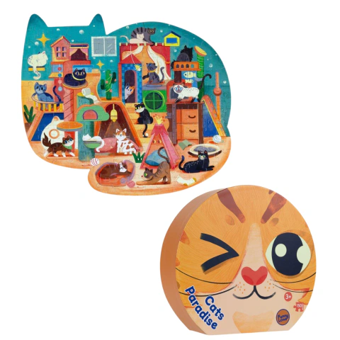 Rompecabezas Infantil Forma De Gatito 150 Piezas