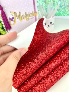 Lonita flocada - Vermelho - 25x35cm na internet