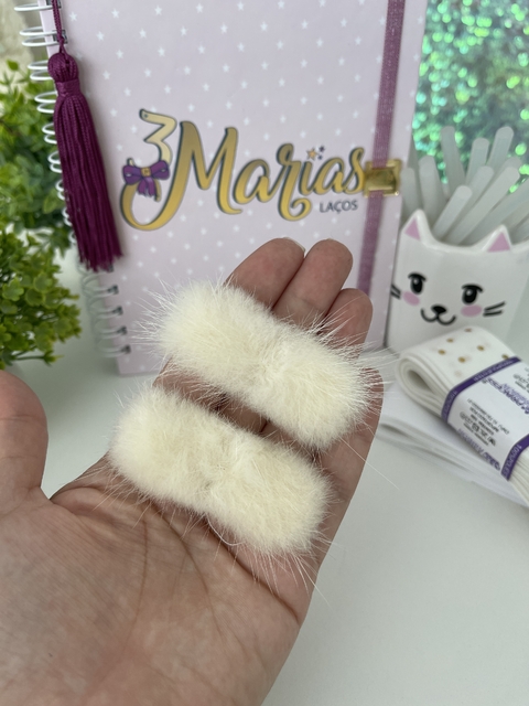 Pompom pelinho Bigode - 3x7cm - Amarelo BB