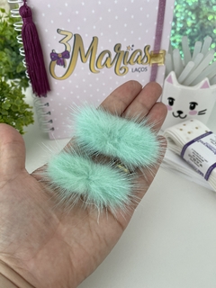 Pompom pelinho Bigode - 3x7cm - Verde BB