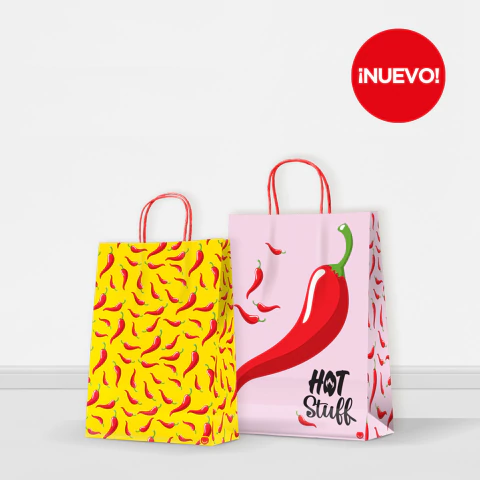 BOLSA PAPEL DISEÑO HOT STUFF TEMATICA 22X10X30