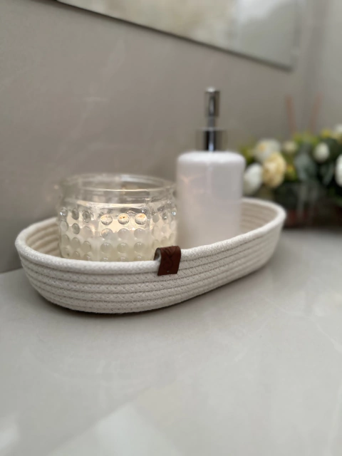 Cesta ovalada decorativa - comprar online