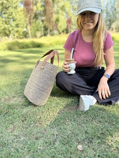 Bolso matero Uma yute con algodón 34 cm de alto. en internet
