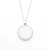 Conjunto cadena y colgante circular con leche materna Plata 925