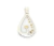 Colgante con forma de gota con leche materna y cordón umbilical y corazon de oro