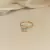 Anillo Oro 18k Cintillo Solitario Piedra Oval Blanca TF2 - tienda online
