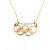 Conjunto Oro 18k Colgante aros de juegos olímpicos y cadena